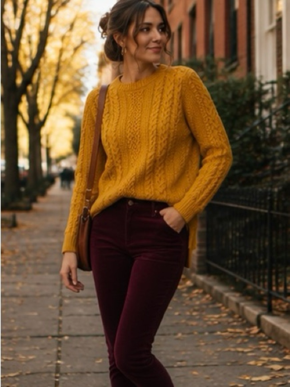 Banana Republic Cable Knit Wool Blend Mustard Side Zip Sweater S